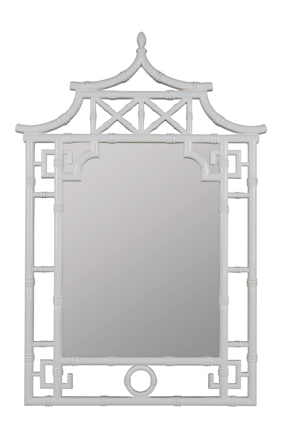 Cooper Classics Shing Glossy White Wall Mirror