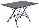 Furniture Designhouse Five Piece Dining Set with  32 x 48" Steel Top Table and Four European Chestnut Slat Side Chairs