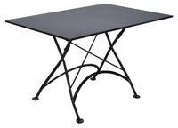 Furniture Designhouse Five Piece Dining Set with  32 x 48" Steel Top Table and Four European Chestnut Slat Side Chairs