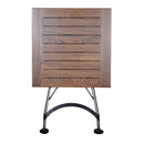 Furniture Designhouse French Cafe Bistro 28" Square Folding Table - European Chestnut Wood Slat Top