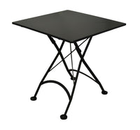 Furniture Designhouse Five Piece Dining Set with  28" Square Steel Top Table and Four Madeline Folding Chairs