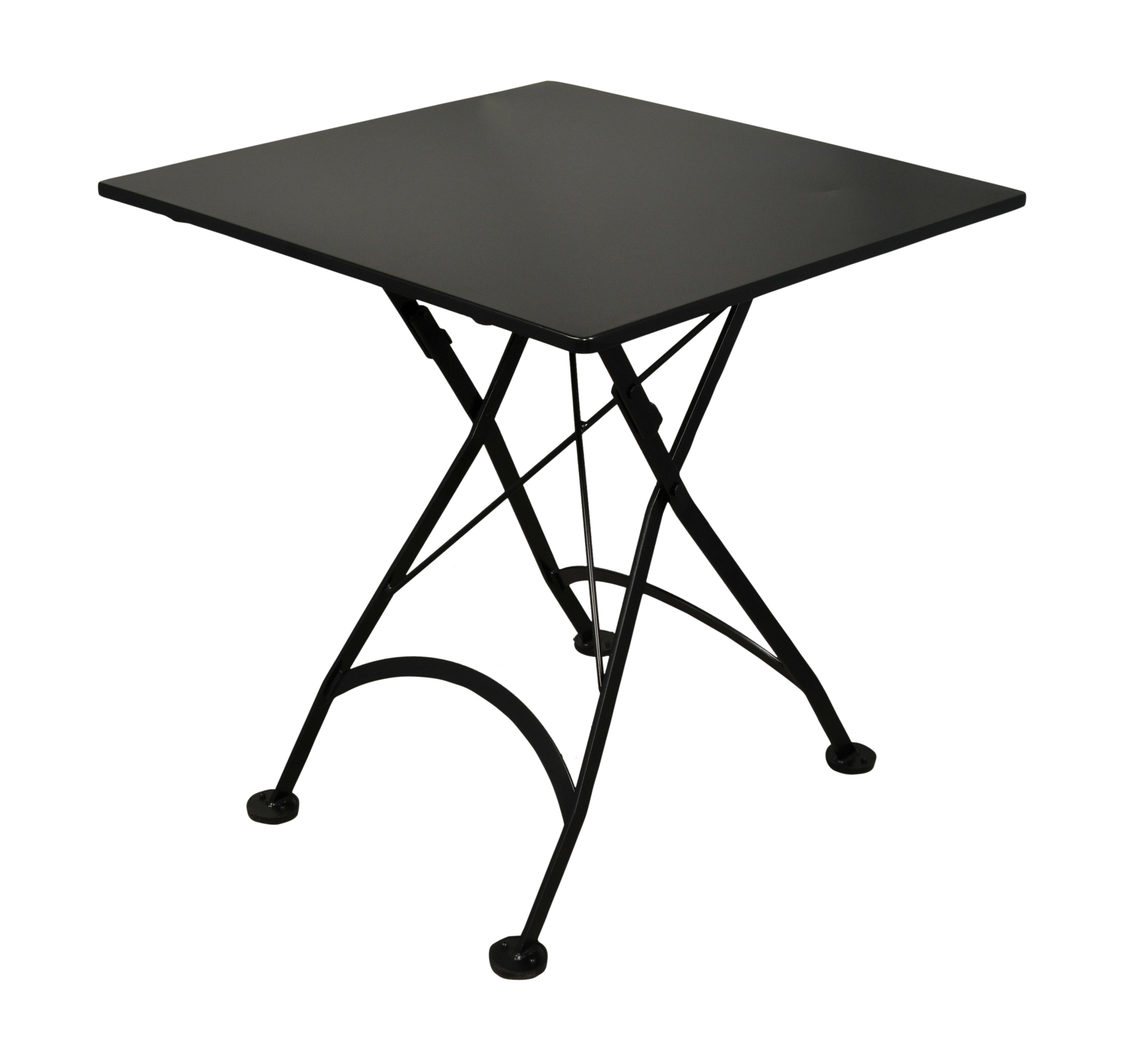 Furniture Designhouse Five Piece Dining Set with  28" Square Steel Top Table and Four Madeline Folding Chairs