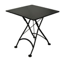 Furniture Designhouse Five Piece Dining Set with  28" Square Steel Top Table and Four Veronique Folding Chairs