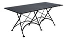 Furniture Designhouse Seven Piece Dining Set with 32" x 72" Powder Coated Steel Top Table and  Four Isabelle Side Chairs and Two Isabelle Arm Chairs