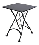 Furniture Designhouse French Cafe Bistro 24' Square Folding Table - European Chestnut Wood Slat Top