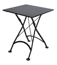 Furniture Designhouse French Cafe Bistro 24' Square Folding Table - European Chestnut Wood Slat Top