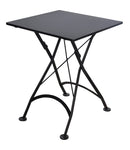 Furniture Designhouse Five Piece Dining Set with 28" Square Powder Coated Steel Top with Two Madeliine Side Chairs