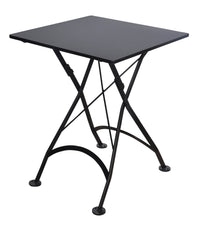 Furniture Designhouse Five Piece Dining Set with 28" Square Powder Coated Steel Top with Two Madeliine Side Chairs