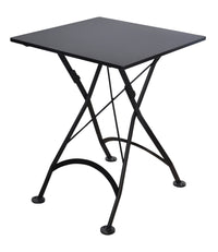 Furniture Designhouse Five Piece Dining Set with 28" Square Powder Coated Steel Top with Two Veronique Side Chairs