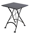 Furniture Designhouse Three Piece Bistro Dining Set with 24" Round Powder Coated Steel Top and Two Madeline Side Chairs
