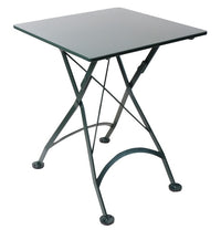 Furniture Designhouse French Cafe Bistro 24' Square Folding Table - European Chestnut Wood Slat Top