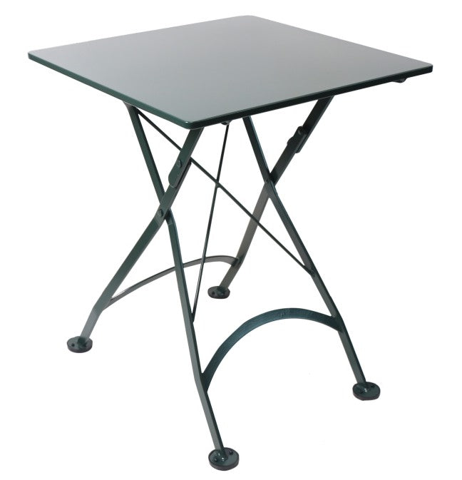 Furniture Designhouse French Cafe Bistro 24' Square Folding Table - European Chestnut Wood Slat Top
