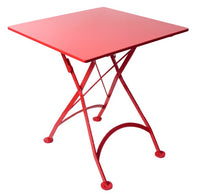 Furniture Designhouse French Cafe Bistro 24' Square Folding Table - European Chestnut Wood Slat Top