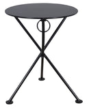 Furniture Designhouse Three Piece Bistro Dining Set with 24" RoundPowder Coated Steel Top and Two Lyon Side Chairs