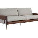 Sunpan Mauti Sofa - Brown - Vault Fog / Bravo Cognac