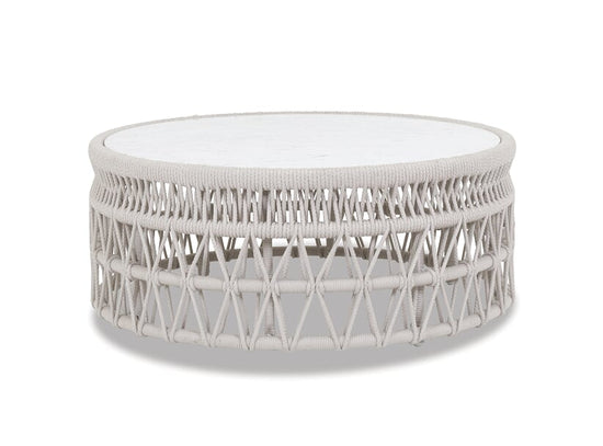 Sunset West Dana Coffee Table with Honed Carrara Marble Top
