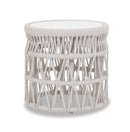 Sunset West Dana End Table with Honed Carrara Marble Top