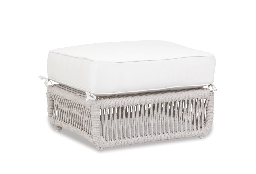 Sunset West Dana Rope Ottoman with Cushion