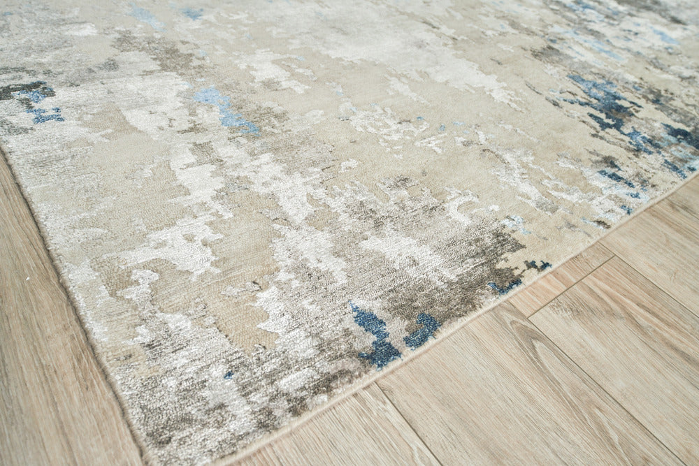 Exquisite Rugs Cosmo Handmade Hand-Knotted New Zealand Wool and Bamboo Silk Area Rug