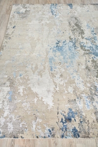 Exquisite Rugs Cosmo Handmade Hand-Knotted New Zealand Wool and Bamboo Silk Area Rug