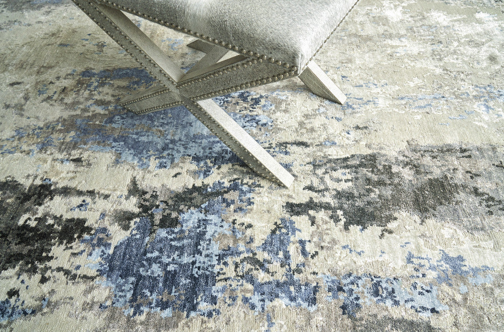 Exquisite Rugs Cosmo Handmade Hand-Knotted New Zealand Wool and Bamboo Silk Area Rug