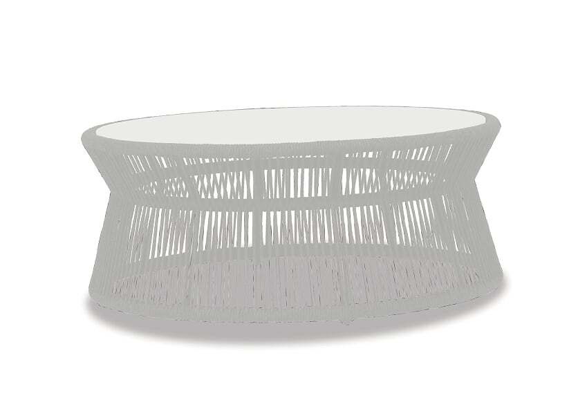 Sunset West Miami Coffee Table with Honed Cararra Marble Top