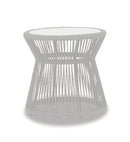 Sunset West Miami End Table with Honed Carrara Marble Top