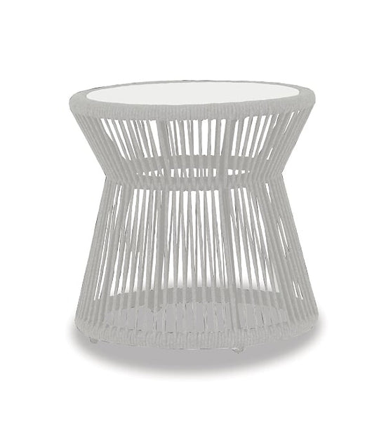 Sunset West Miami End Table with Honed Carrara Marble Top