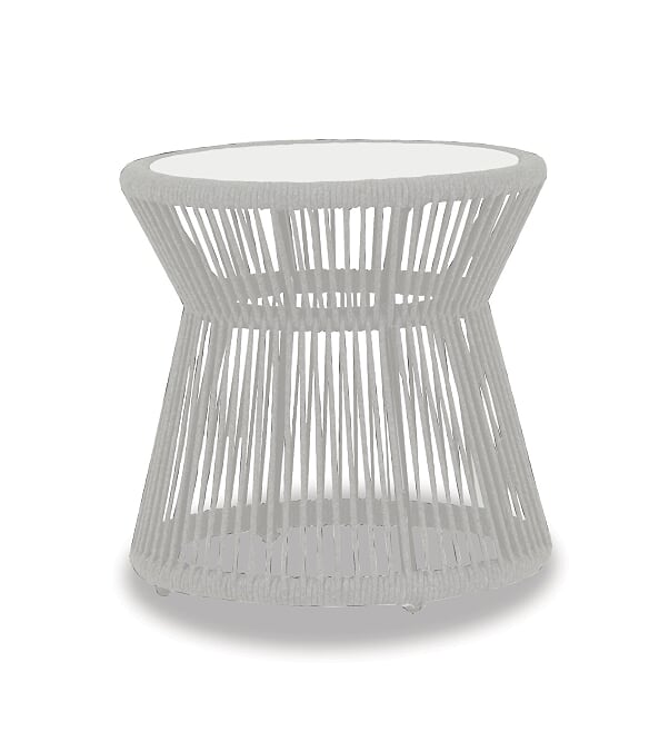 Sunset West Miami End Table with Honed Carrara Marble Top