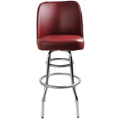 H&D Seating Heavy Duty 1.2'' Diameter Chrome Plated Base with Double Ring - Swivel