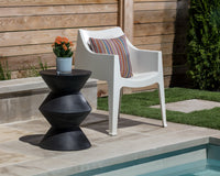 Sunpan Union End Table - Anthracite Grey/Black/White