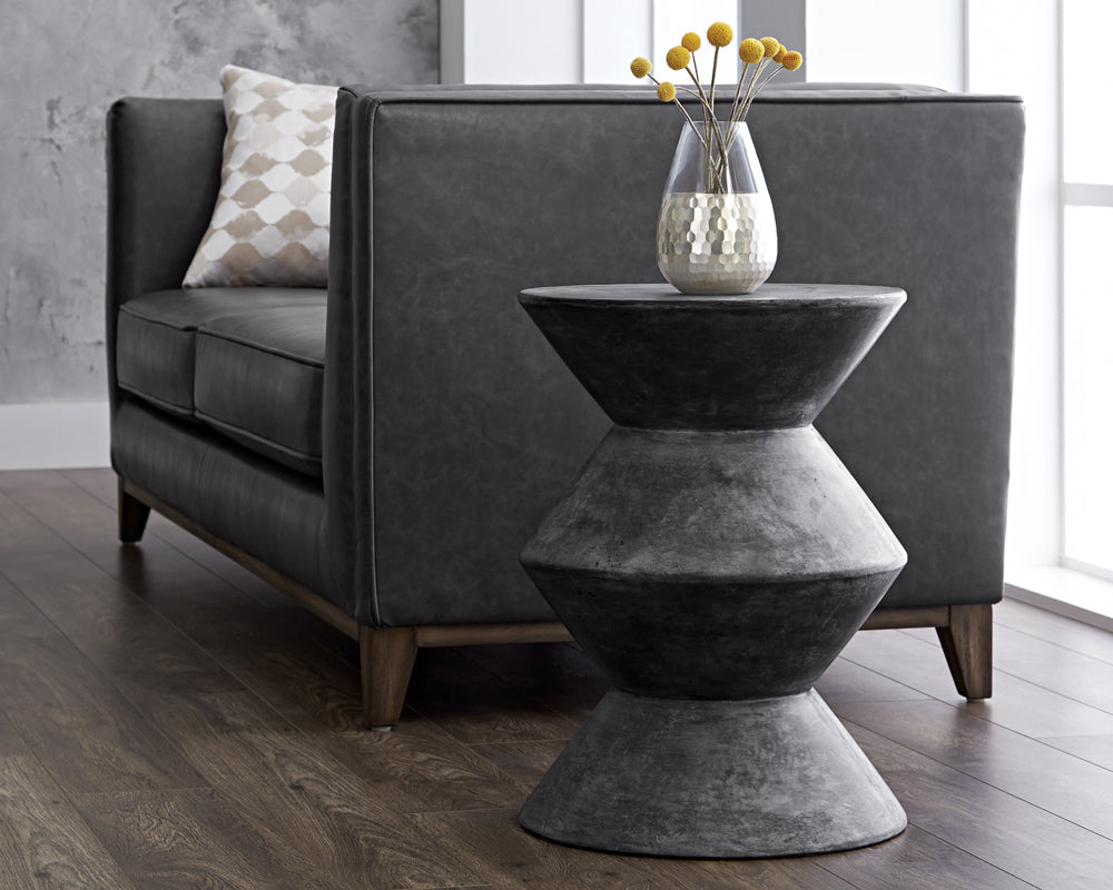 Sunpan Union End Table - Anthracite Grey/Black/White