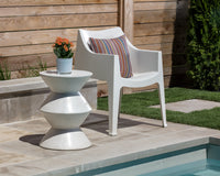 Sunpan Union End Table - Anthracite Grey/Black/White