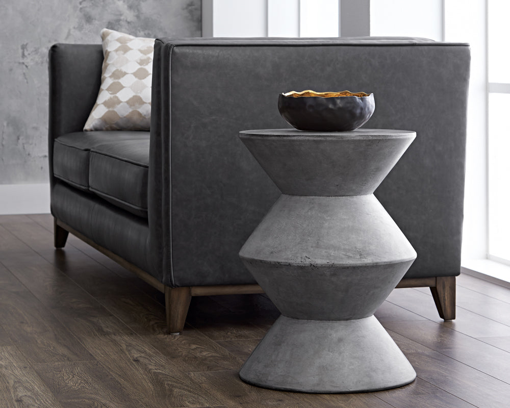 Sunpan Union End Table - Anthracite Grey/Black/White