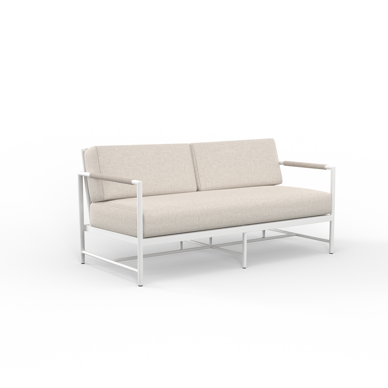 Sunset West Sabbia Loveseat with Echo Ash Cushion