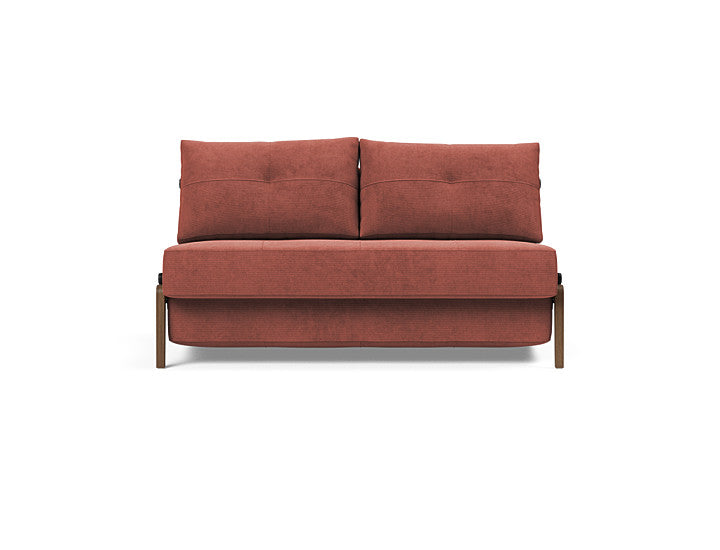 Innovation Living Cubed Full Size Sofa Bed With Dark Wood Legs