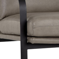 Sunpan Sterling Lounge Chair Missouri Mahogany Leather / Missouri Stone Leather