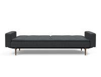 Innovation Living Dublexo Sofa With Arms in Dark Wood/Stainless Steel