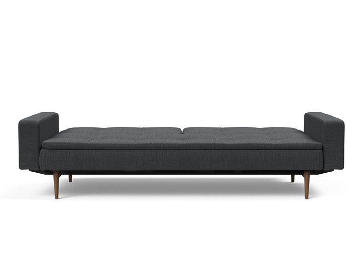 Innovation Living Dublexo Sofa With Arms in Dark Wood/Stainless Steel