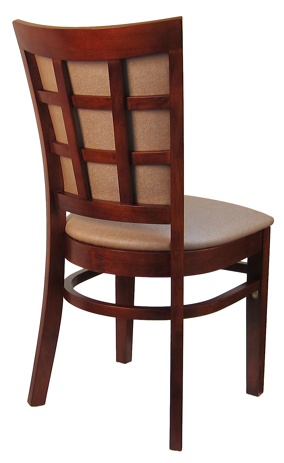 H&D Seating Fully Upholstered Window Back Wood Chair- Set of 2