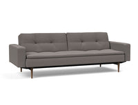 Innovation Living Dublexo Sofa With Arms in Dark Wood/Stainless Steel