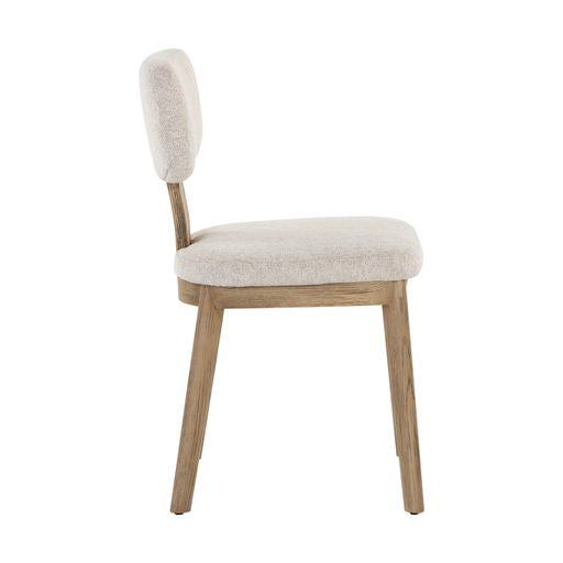 Sunpan Ricket Dining Chair Dark Brown - Dove Cream / Weathered Oak - Dove Cream