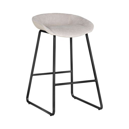 Sunpan Skylar Counter Stool - Polo Club Muslin-Dillion Cream / Polo Club Stone-Dillion Thunder