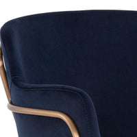 Sunpan Odesa Dining Armchair Abbington Navy / Dillon Cream
