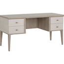 Sunpan Pattinson Desk Dark Brown-Grey Shagreen / White Ceruse-Cream Shagreen