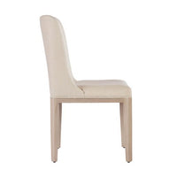 Sunpan Elisa Dining Chair in Grey Oak - Dazzle Cream / Naya Check Black / Light Oak - Mainz Cream