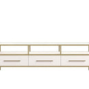 Sunpan Venice Media Console and Cabinet - Oyster Shagreen
