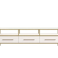 Sunpan Venice Media Console and Cabinet - Oyster Shagreen