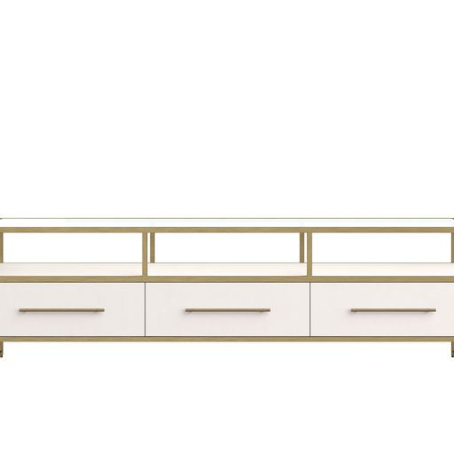 Sunpan Venice Media Console and Cabinet - Oyster Shagreen