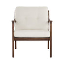 Sunpan Gilmore Lounge Chair  Black - Black Leather / Walnut - Vienna Cream
